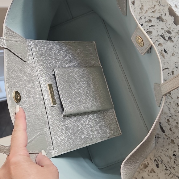 Tory Burch Metallic Textured Tote - Picture 10 of 17